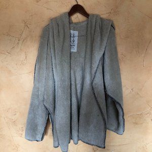 Johnny Was teddy style cape jacket w/ hood